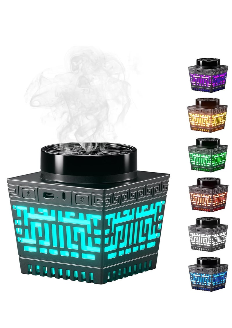 BORTONY Bakhoor with Quran Speaker, Remote Control with 114 Quran Chapters Bluetooth Speaker Mini Incense Burner Bakhoor with Multicolor Changing Night Light MP3 Music Player with 18 Reciters 17 Translations - Image 1